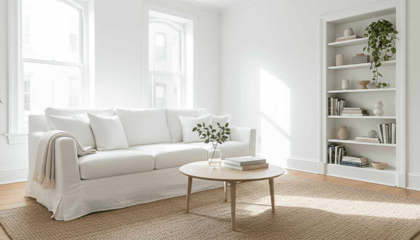 Bright and clean living room in a Philadelphia home